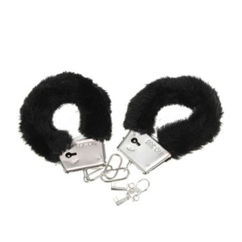 DIABLO PICANTE - PLEASURE FURRY HANDCUFFS BLACK - My naughty haven #