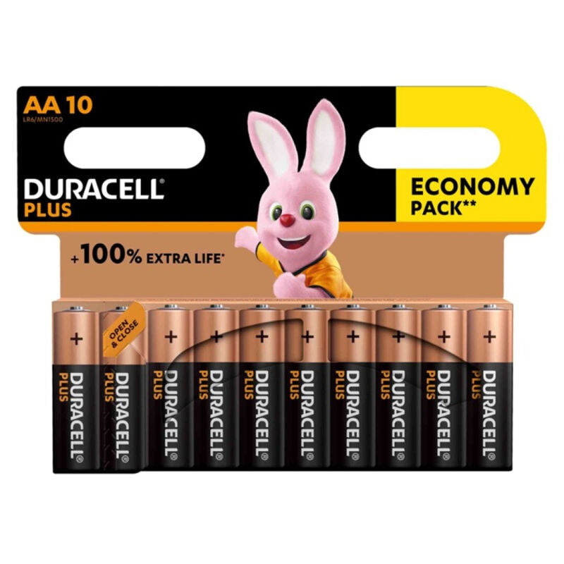 DURACELL - PLUS POWER 100 ALKALINE BATTERY AA LR6 10 UNIT - My naughty haven #