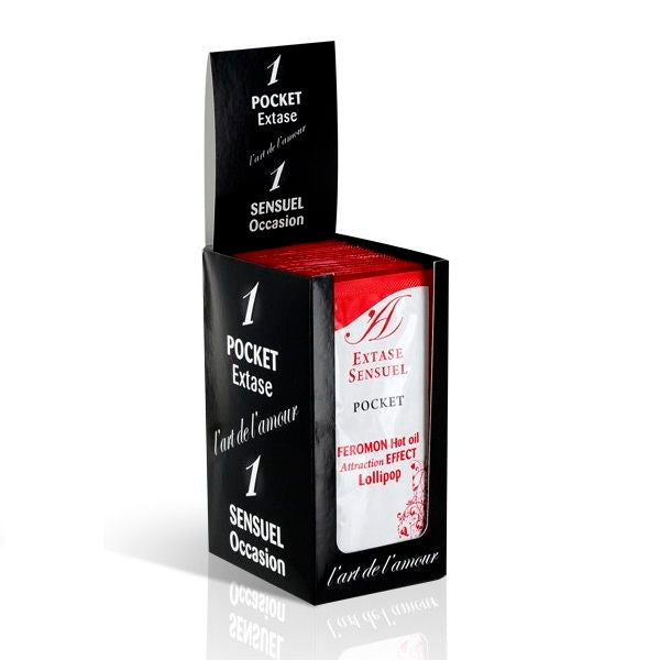 EXTASE SENSUAL - MASSAGE OIL WITH HEAT EFFECT PHEROMONES LOLLIPOP 10 ML - My naughty haven #