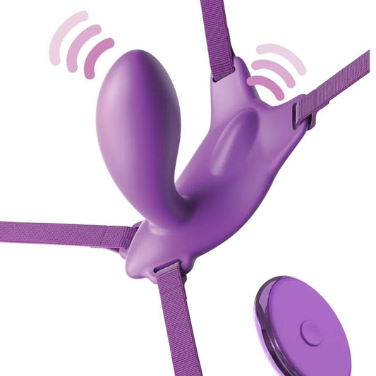 FANTASY FOR HER - BUTTERFLY HARNESS G-SPOT WITH VIBRATOR, RECHARGEABLE & REMOTE CONTROL VIOLET - My naughty haven #