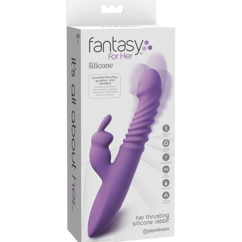FANTASY FOR HER - RABBIT CLITORIS STIMULATOR WITH HEAT OSCILLATION AND VIBRATION FUNCTION VIOLET - My naughty haven #