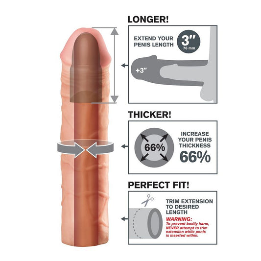 FANTASY X- TENSIONS - MEGA 3 EXTENSION FLESH - My naughty haven #