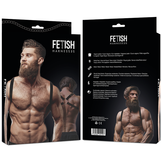 FETISH SUBMISSIVE ATTITUDE - MENS ECO-LEATHER BACK HARNESS - My naughty haven #
