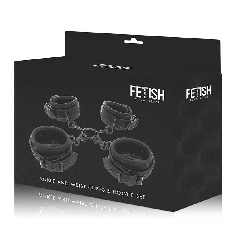 FETISH SUBMISSIVE - SET OF HAND AND ANKLE HANDCUFFS WITH NOPRENE LINING - My naughty haven #