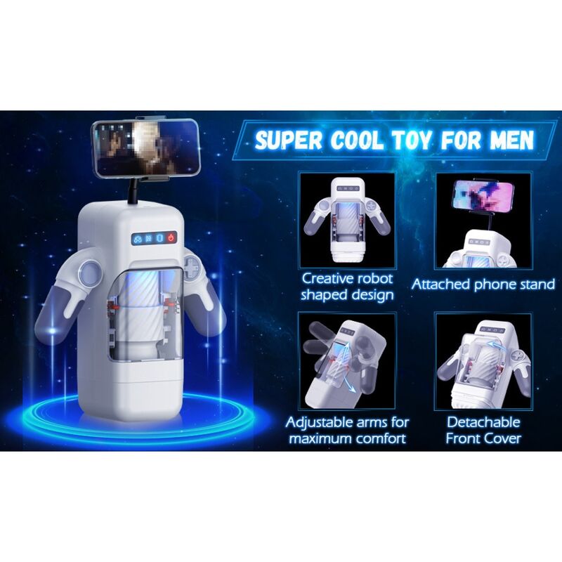 GAME CUP - THRUSTING VIBRATION MASTURBATOR WITH HEATING FUNCTION AND MOBILE SUPPORT - BLACK - My naughty haven #