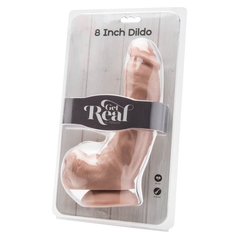 GET REAL - DILDO 20,5 CM WITH BALLS SKIN - My naughty haven #