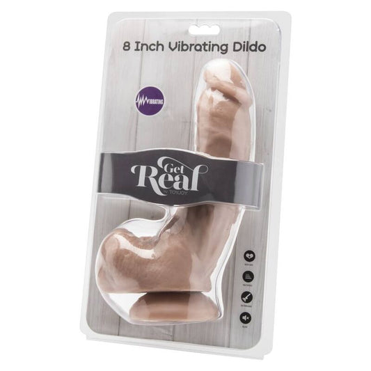 GET REAL - DILDO 20,5 CM WITH BALLS VIBRATOR SKIN - My naughty haven #