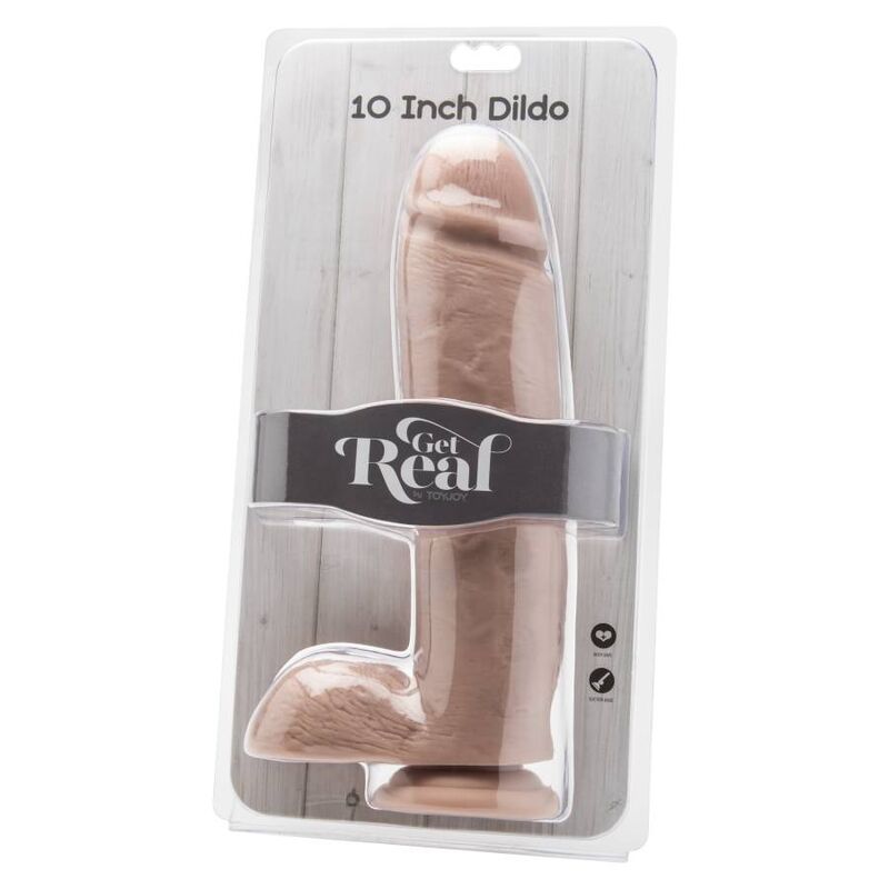 GET REAL - DILDO 25,5 CM WITH BALLS SKIN - My naughty haven #