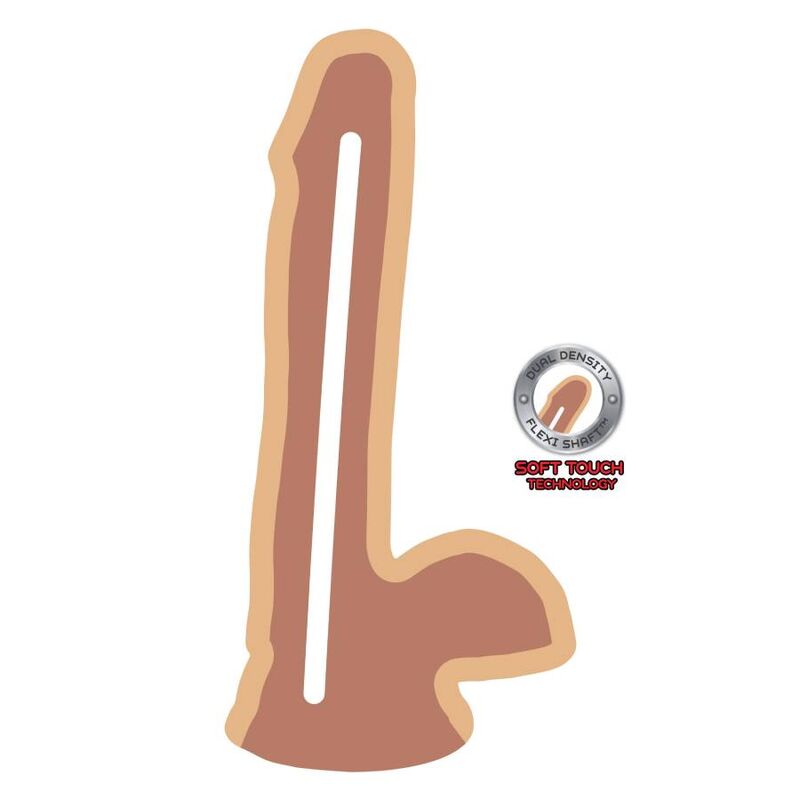 GET REAL - DUAL DENSITY DILDO 17 CM BALLS SKIN - My naughty haven #