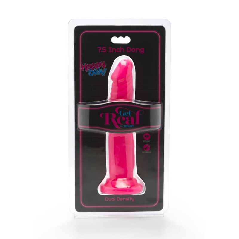 GET REAL - HAPPY DICKS DONG 19 CM PINK - My naughty haven #