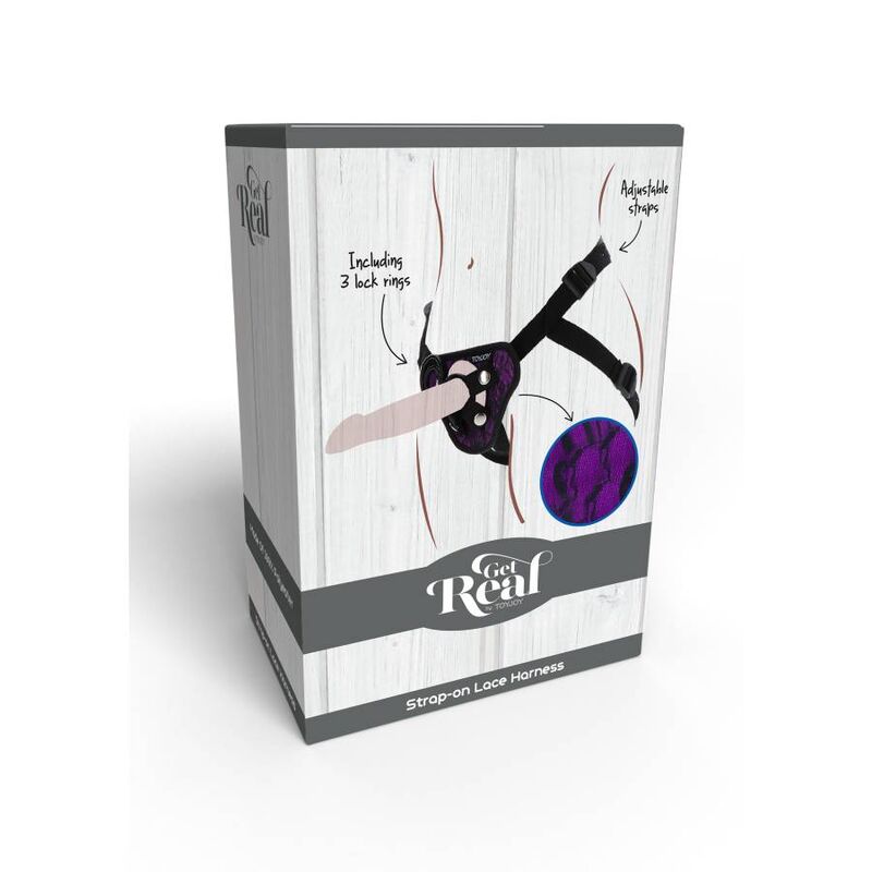 GET REAL - STRAP-ON LACE HARNESS PURPLE - My naughty haven #