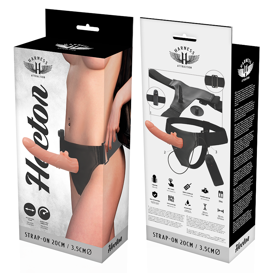 HARNESS ATTRACTION - RNES VIBRATOR HECTOR 20 CM -O- 3.5 CM - My naughty haven #