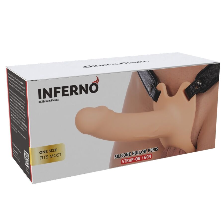 HIDDEN DESIRE - INFERNO PENIS SLEEVE STRAP-ON 16 CM - My naughty haven #