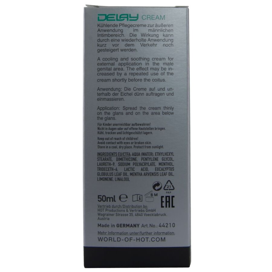 HOT - DELAY CREAM 50 ML - My naughty haven #