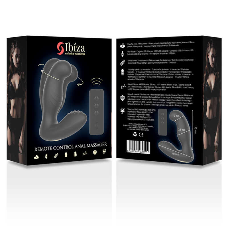 IBIZA - ANAL MASSAGER REMOTE CONTROL 10 x 3.5 CM - My naughty haven #