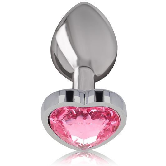 INTENSE - ALUMINUM METAL ANAL PLUG PINK HEART SIZE L - My naughty haven #