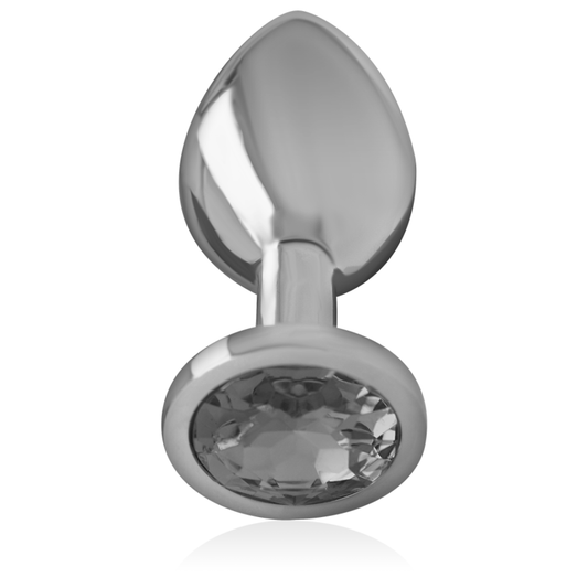 INTENSE - ALUMINUM METAL ANAL PLUG WITH BLACK GLASS SIZE L - My naughty haven #
