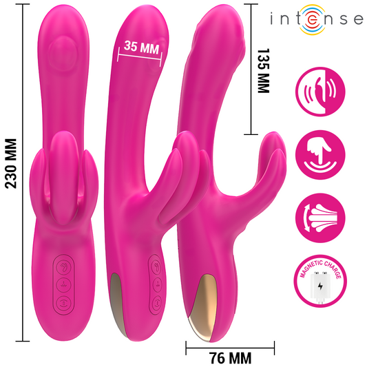 INTENSE - BRITNEY MULTIFUNCTION RABBIT VIBRATOR 23 CM PINK - My naughty haven #