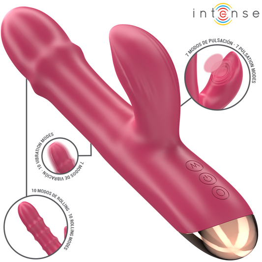 INTENSE - CHLOE MULTIFUNCTION VIBRATOR 3 IN 1 RED - My naughty haven #