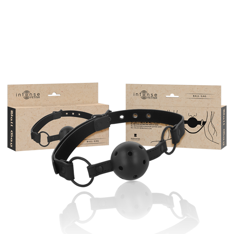 INTENSE - FETISH VEGAN LEATHER BALL GAG - My naughty haven #