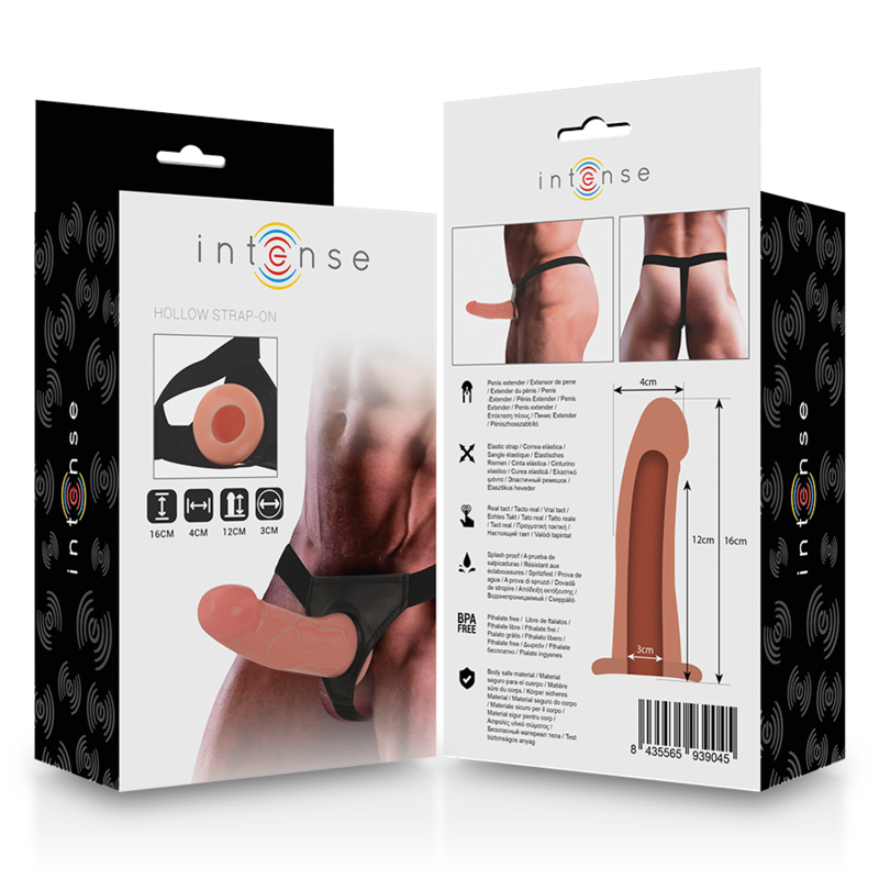 INTENSE - HOLLOW HARNESS WITH DILDO 16 X 3 CM - My naughty haven #