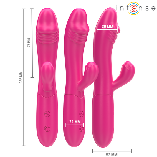 INTENSE - IVY FLEXIBLE VIBRATOR 10 VIBRATIONS WITH STIMULATING TONGUE PINK - My naughty haven #