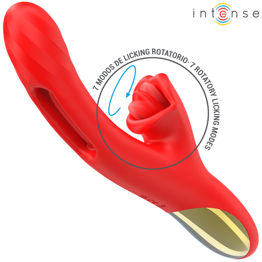 INTENSE - JESSICA MULTIFUNCTION VIBRATOR CLITORIS STIMULATION 24.8 CM RED - My naughty haven #