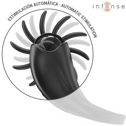 INTENSE - MABEL VIBRATING RING 10 VIBRATIONS WITH CLITORIS STIMULATOR BLACK - My naughty haven #