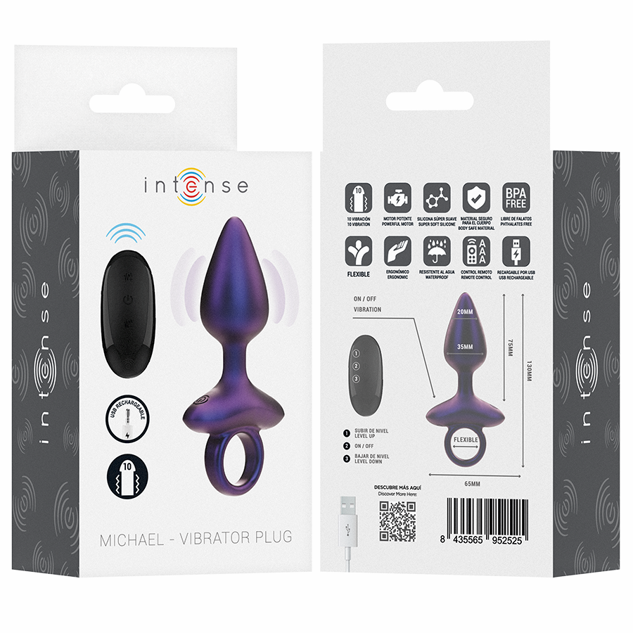 INTENSE - MICHAEL VIBRATING ANAL PLUG MODEL 2 REMOTE CONTROL - My naughty haven #