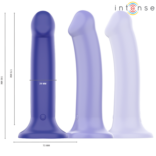 INTENSE - VICTORIA VIBRATOR WITH SUCTION CUP 10 VIBRATIONS DARK BLUE REMOTE CONTROL - My naughty haven #