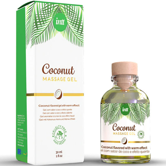 INTT - VEGAN MASSAGE GEL WITH COCONUT FLAVOR AND HEATING EFFECT - My naughty haven #