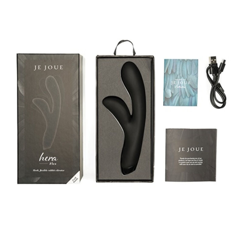 JE JOUE - HERA FLEX RABBIT VIBRATOR - BLACK - My naughty haven #