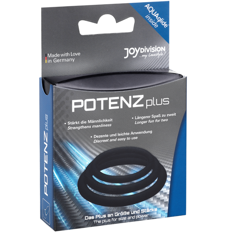 JOYDIVISION POTENZDUO - PLUS 3 BLACK RINGS SET - S, M, L - My naughty haven #