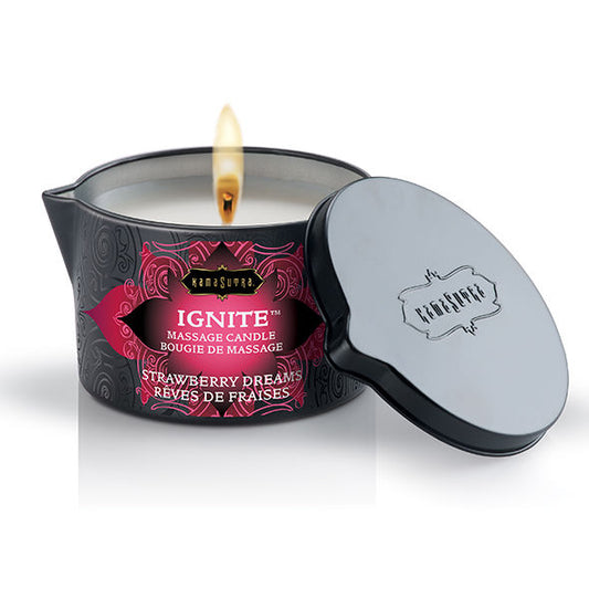 KAMASUTRA - STRAWBERRY DREAMS MASSAGE CANDLE 170 GR - My naughty haven #