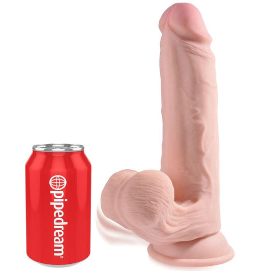KING COCK - PLUS 3D DILDO SWINGING BALLS 20.3 CM - My naughty haven #