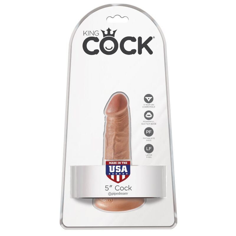 KING COCK - REALISTIC PENIS 12 CM CARAMEL - My naughty haven #