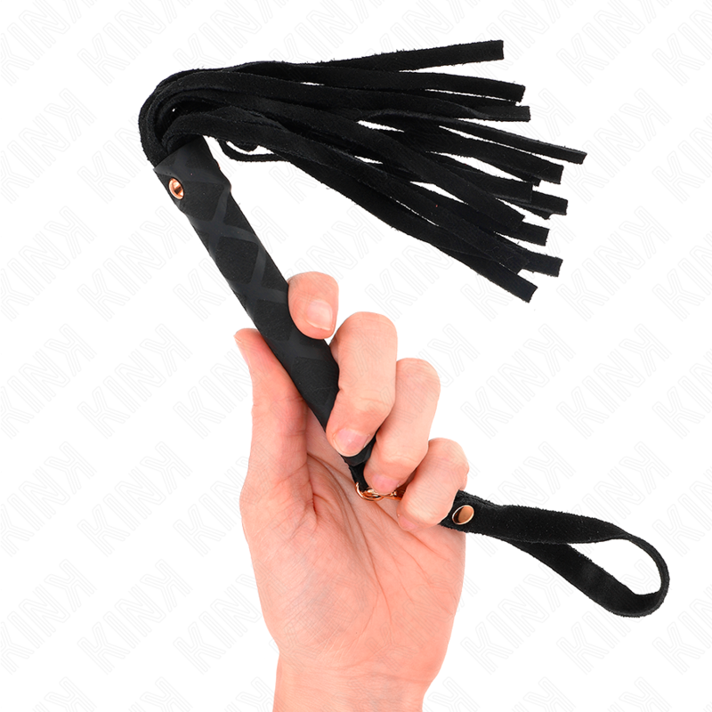 KINK - BLACK SUEDE MINI WHIP 30 CM - My naughty haven #