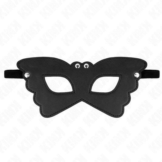 KINK - BUTTERFLY SHAPED LEATHERETTE MASK 20 x 9 CM - My naughty haven #