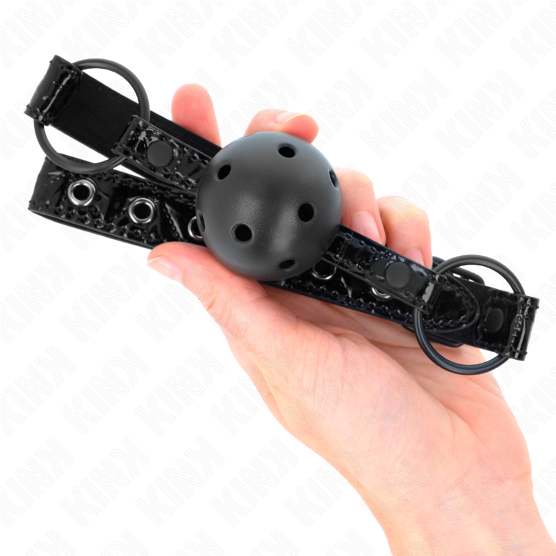 KINK - DIAMOND PATTERN BALL 4.5 CM GAG MODEL 3 64.5 CM ADJUSTABLE 42-60 CM - My naughty haven #