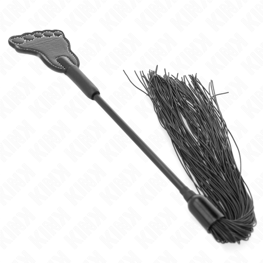 KINK - FOOT SHAPED PADDLE WITH TASSEL WHIP 31 CM - My naughty haven #