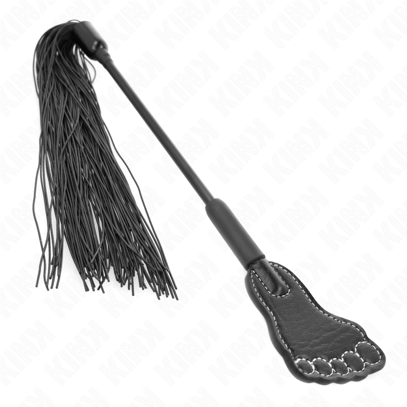 KINK - FOOT SHAPED PADDLE WITH TASSEL WHIP 31 CM - My naughty haven #