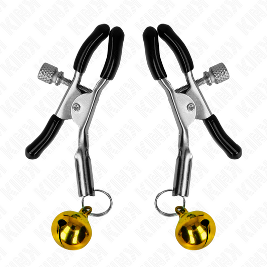 KINK - GOLD SINGLE BELL NIPPLE CLAMP 6 CM - My naughty haven #