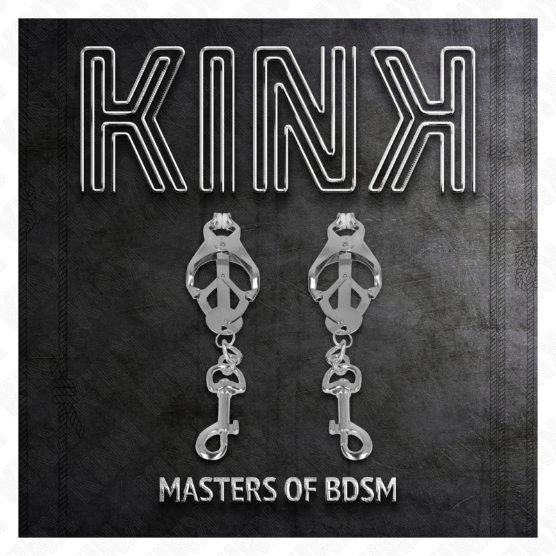 KINK - JAPANESE CLOVER NIPPLE CLAMPS WITH HOOKS SILVER - My naughty haven #