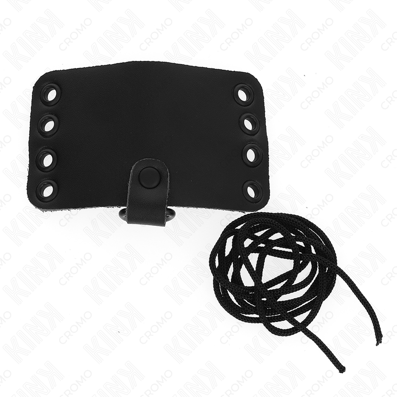 KINK - LEATHER PENIS RING WITH LACE CLOSURE AND LACES - My naughty haven #