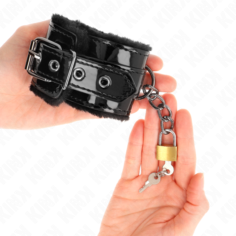 KINK - LIGHT WRIST RESTRAINTS WITH A COPPER LOCK ADJUSABLE 17-29 CM X 5.5 CM - My naughty haven #