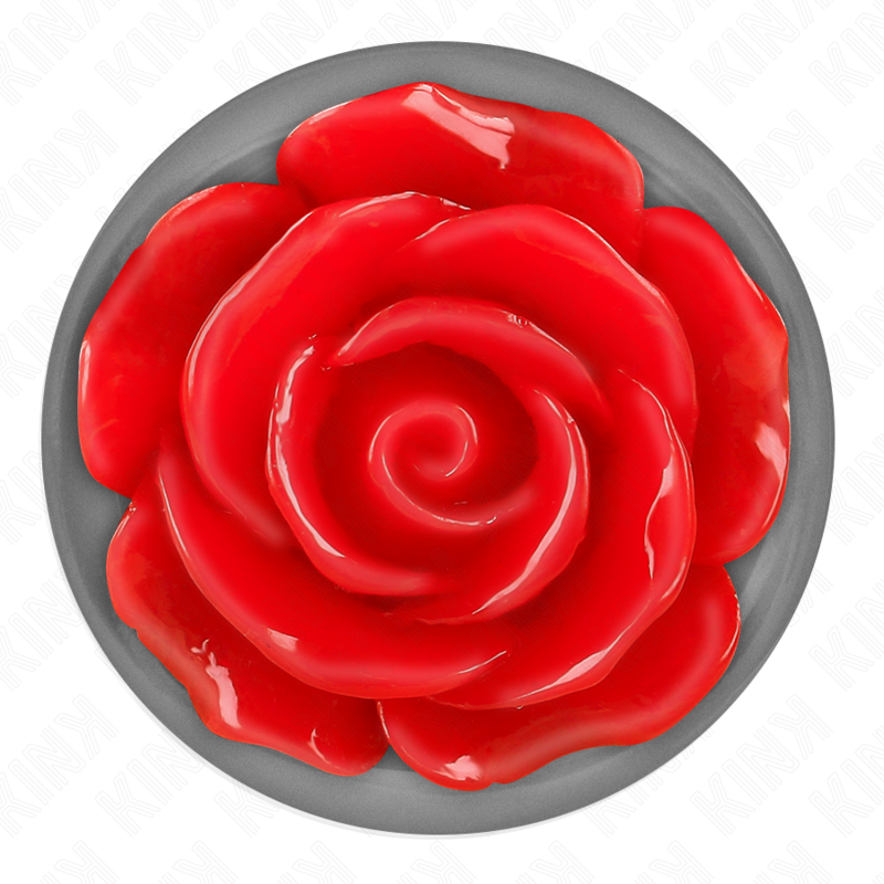 KINK - PLUG ANAL ROSE RED SIZE L - My naughty haven #