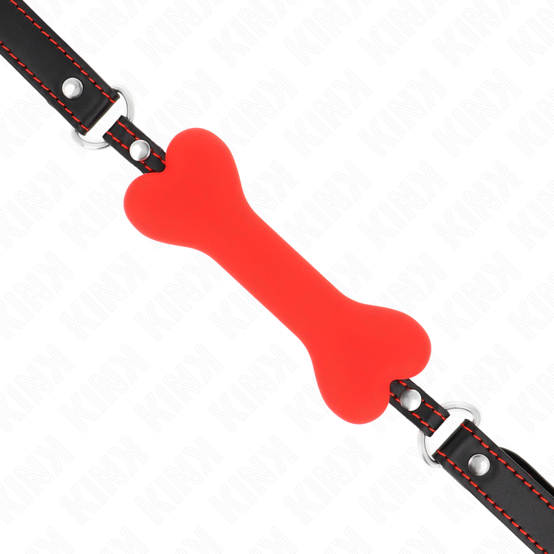 KINK - RED BONE 12 CM GAG 63 x 2 CM - My naughty haven #