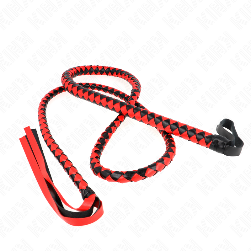 KINK - RED LONG SNAKE WHIP 210 CM - My naughty haven #