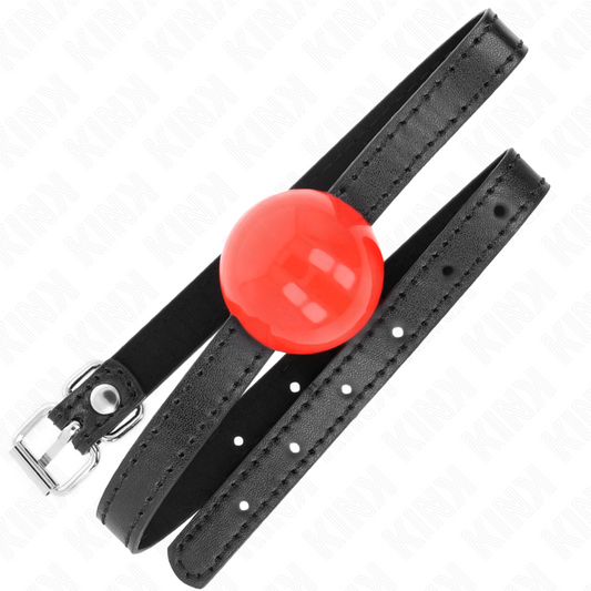KINK - RED SINGLE SOLID BALL 4 CM GAG 65 x 1.5 CM - My naughty haven #