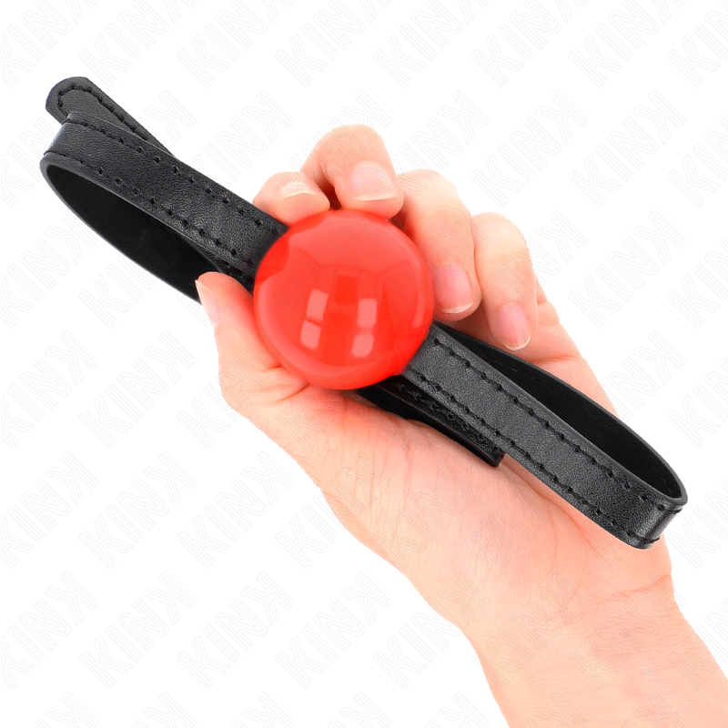 KINK - RED SINGLE SOLID BALL 4 CM GAG 65 x 1.5 CM - My naughty haven #